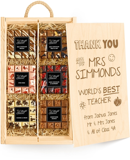 Gifts For Teachers Personalised Variety Chocolate Tasting Experience - Gourmet Bars